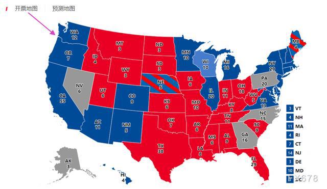 最新美國大選地圖解讀，選舉態(tài)勢與未來走向分析