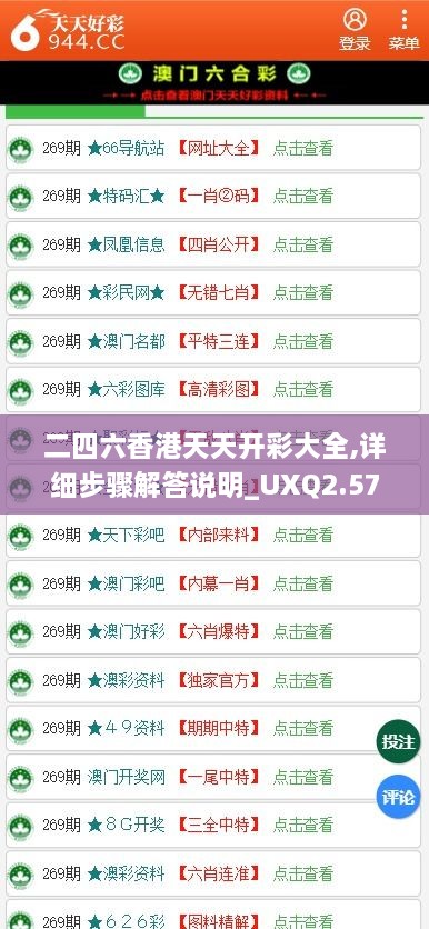 二四六香港天天開彩大全,詳細步驟解答說明_UXQ2.57.53傳遞版