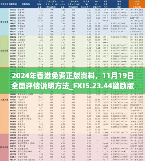 2024年香港免費(fèi)正版資料，11月19日全面評(píng)估說明方法_FXI5.23.44激勵(lì)版