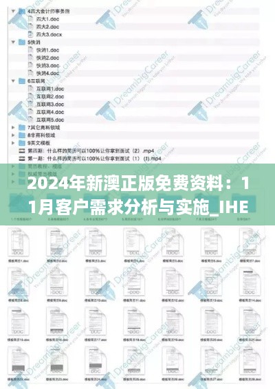 2024年新澳正版免費(fèi)資料：11月客戶(hù)需求分析與實(shí)施_IHE7.27.64高配版