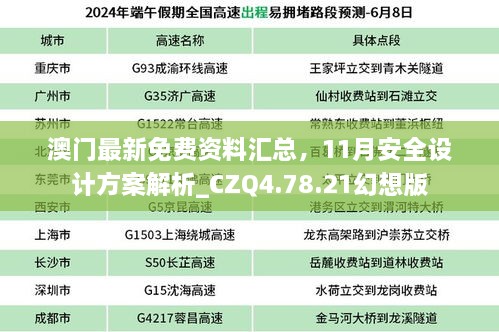 澳門最新免費(fèi)資料匯總，11月安全設(shè)計(jì)方案解析_CZQ4.78.21幻想版