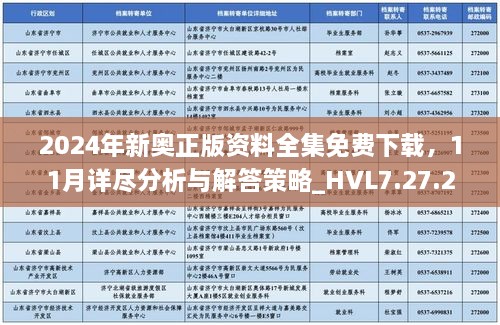 2024年新奧正版資料全集免費下載，11月詳盡分析與解答策略_HVL7.27.27競技版