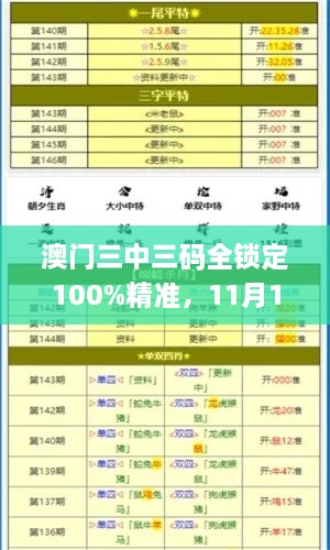 澳門三中三碼全鎖定100%精準，11月19日全面實施設計策略_ZEF3.63.70時空版