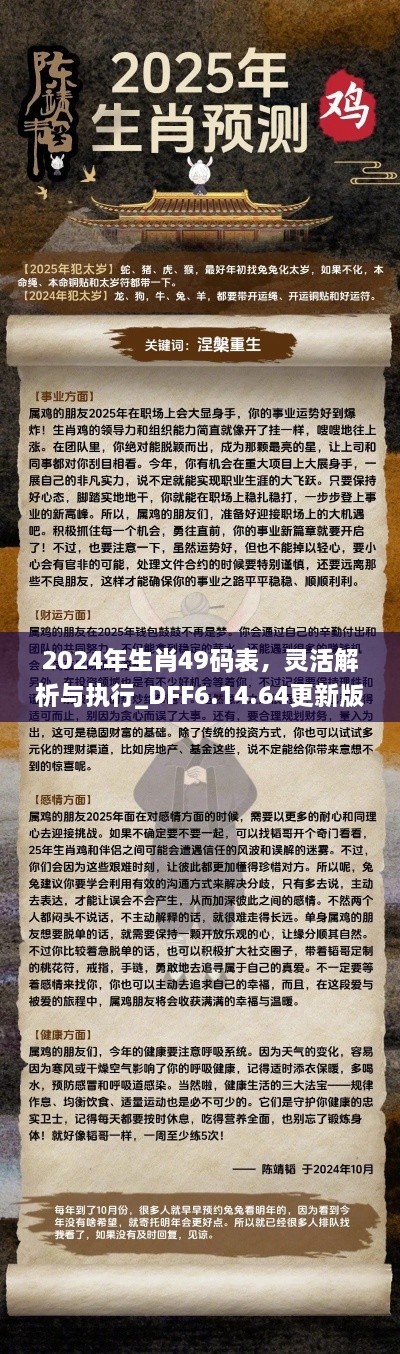 2024年生肖49碼表，靈活解析與執(zhí)行_DFF6.14.64更新版