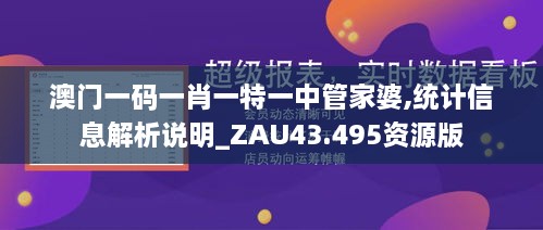 澳門(mén)一碼一肖一特一中管家婆,統(tǒng)計(jì)信息解析說(shuō)明_ZAU43.495資源版