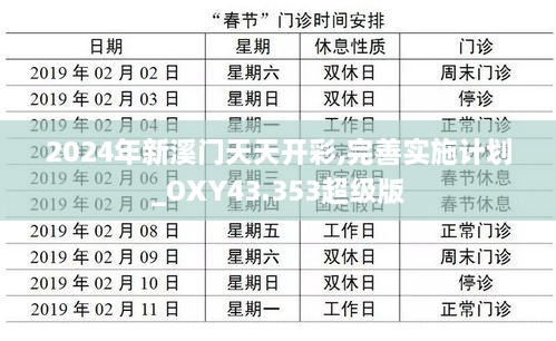 2024年新溪門天天開彩,完善實(shí)施計(jì)劃_OXY43.353超級(jí)版