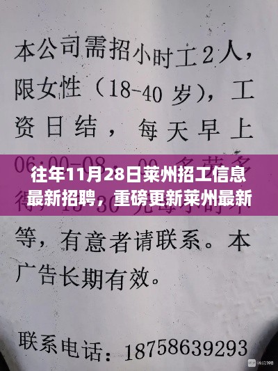 萊州最新高科技招工信息重磅發(fā)布，11月28日招聘季啟動，科技職場引領(lǐng)未來