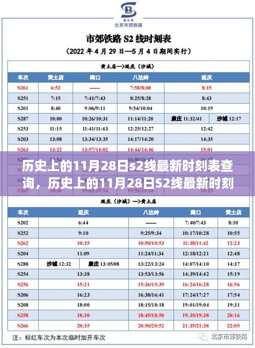 歷史上的11月28日S2線時刻表深度探討與影響分析，最新時刻表查詢匯總