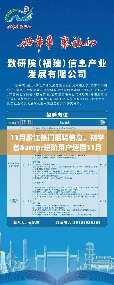 11月黔江熱門招聘信息全攻略，適合初學者與進階用戶的求職指南