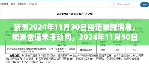 雷諾未來動向預測，2024年11月30日的最新消息展望