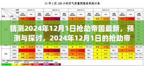 個人觀點分析，預測與探討2024年12月1日搶劫帝國的新動態(tài)及展望