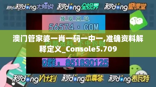 澳門管家婆一肖一碼一中一,準(zhǔn)確資料解釋定義_Console5.709