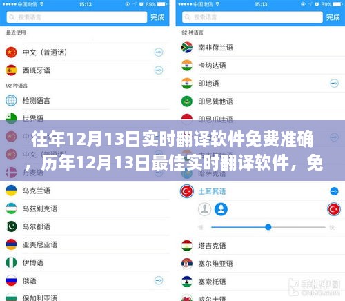 歷年最佳實時翻譯軟件，免費(fèi)準(zhǔn)確的語言助手之選，歷年12月13日實時翻譯軟件推薦