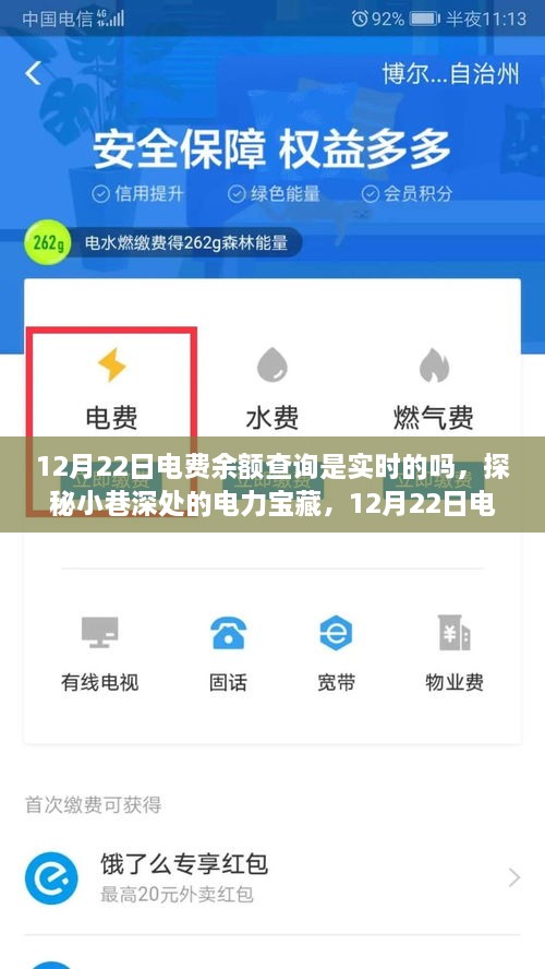 探秘小巷深處的電力寶藏，揭秘12月22日電費(fèi)余額查詢實(shí)時(shí)性揭秘