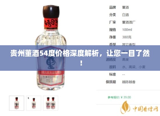 貴州董酒54度價格深度解析，讓您一目了然！